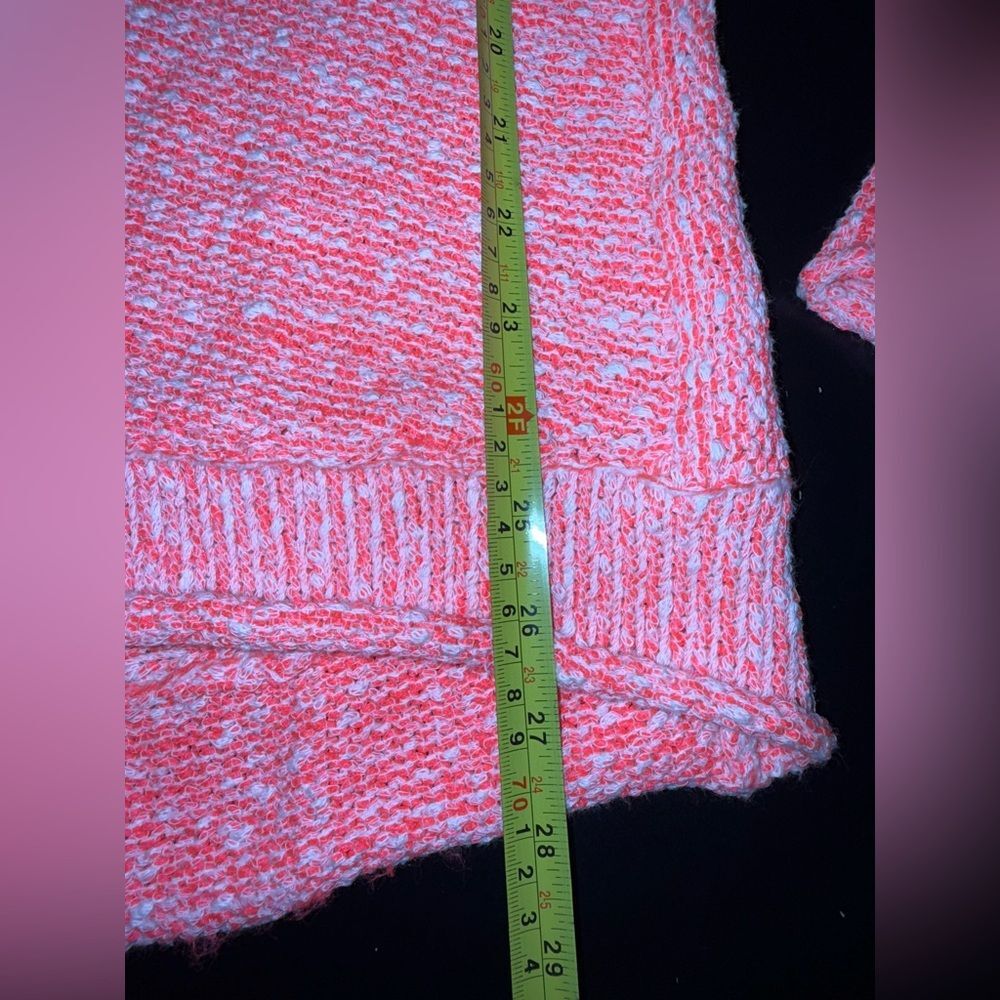 Free People Womens Bright Lights Slouchy Bright pinky coral Sweater Size XS EUC - Picture 9 of 9